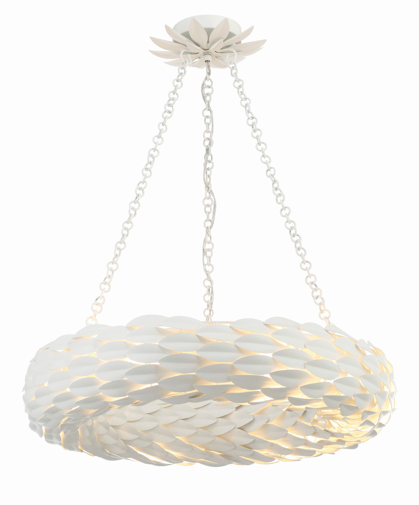 Image 3 Crystorama Broche 24'' Matte White Chandelier more views