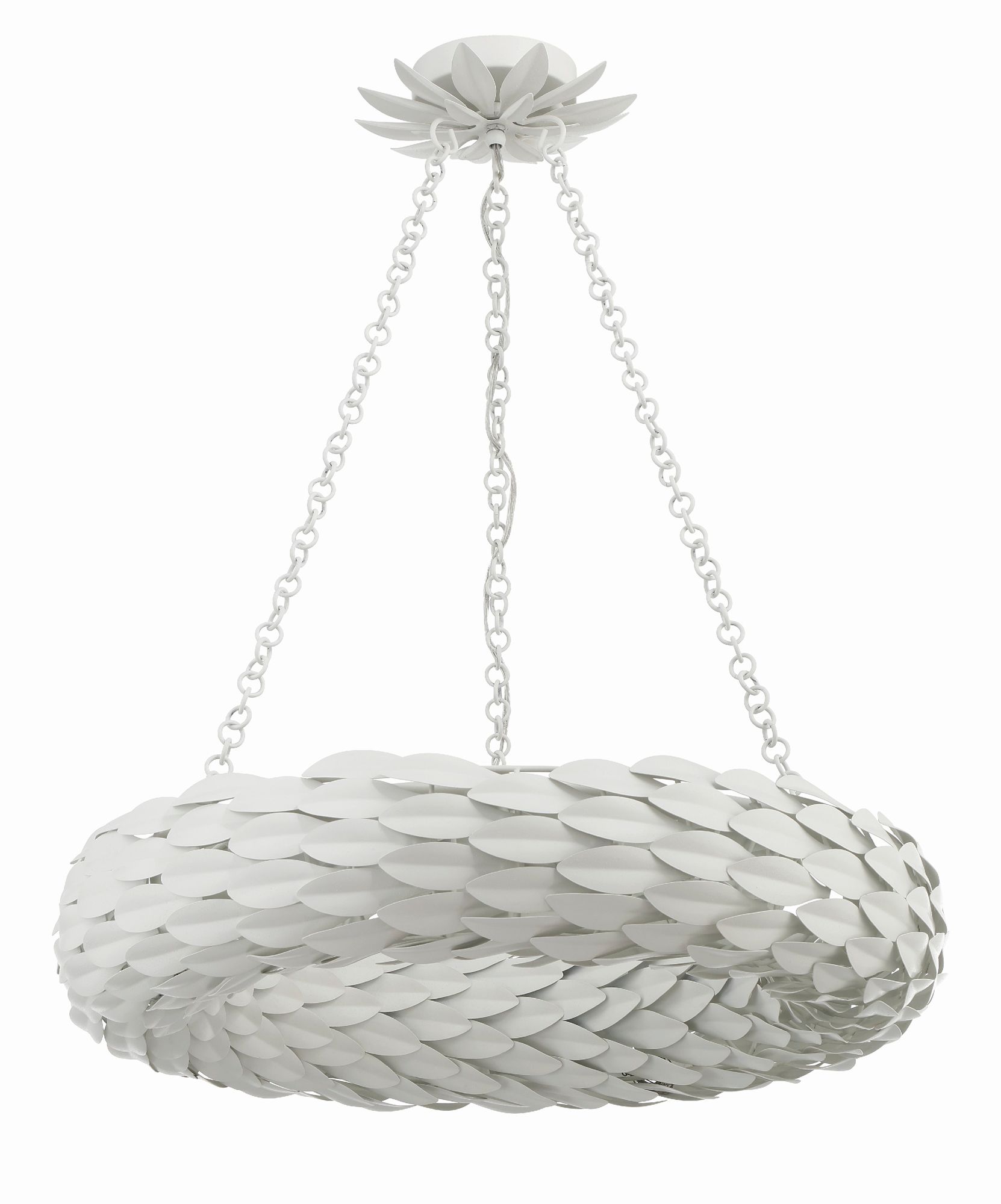 Image 4 Crystorama Broche 24'' Matte White Chandelier more views
