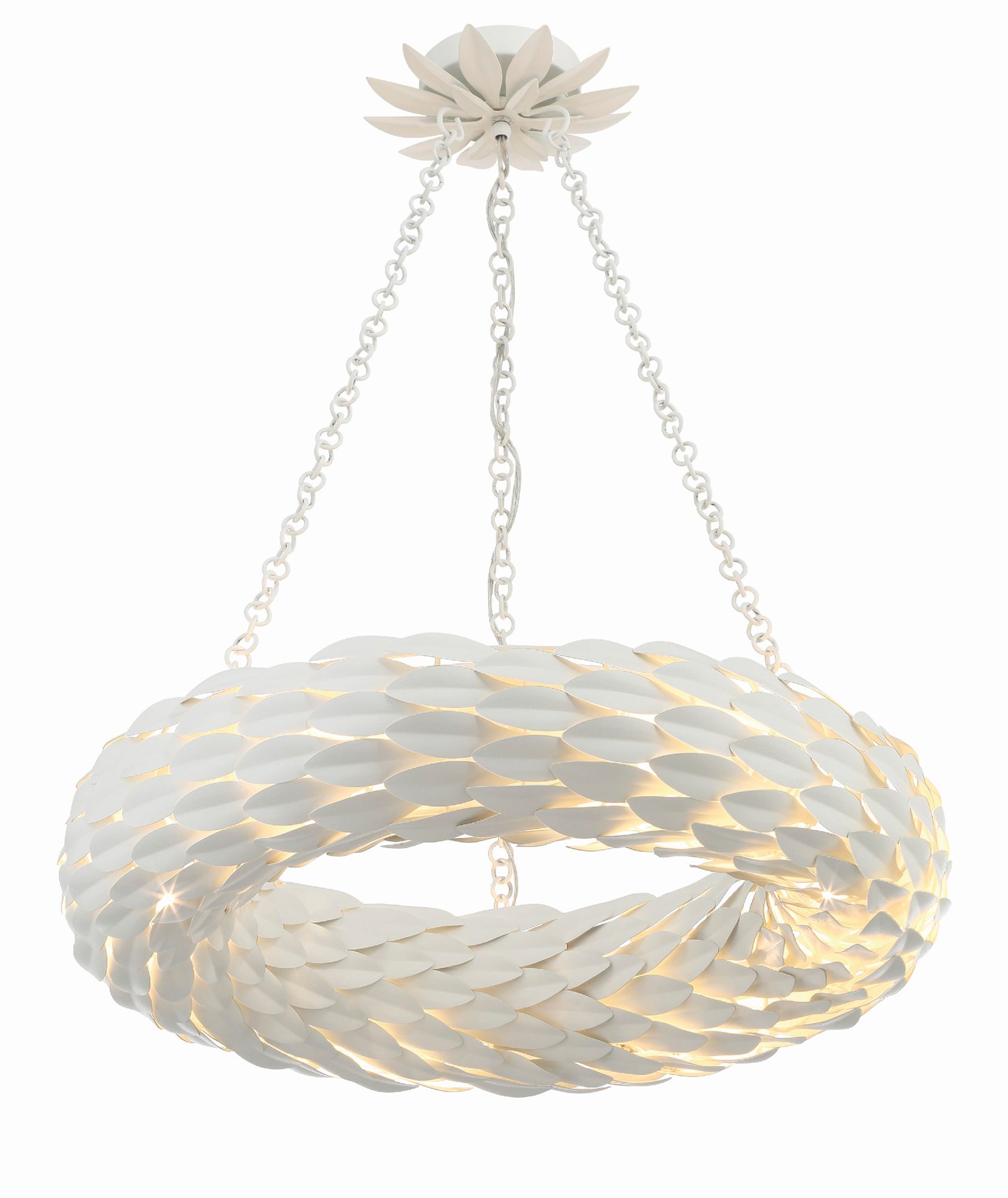 Image 5 Crystorama Broche 24'' Matte White Chandelier more views