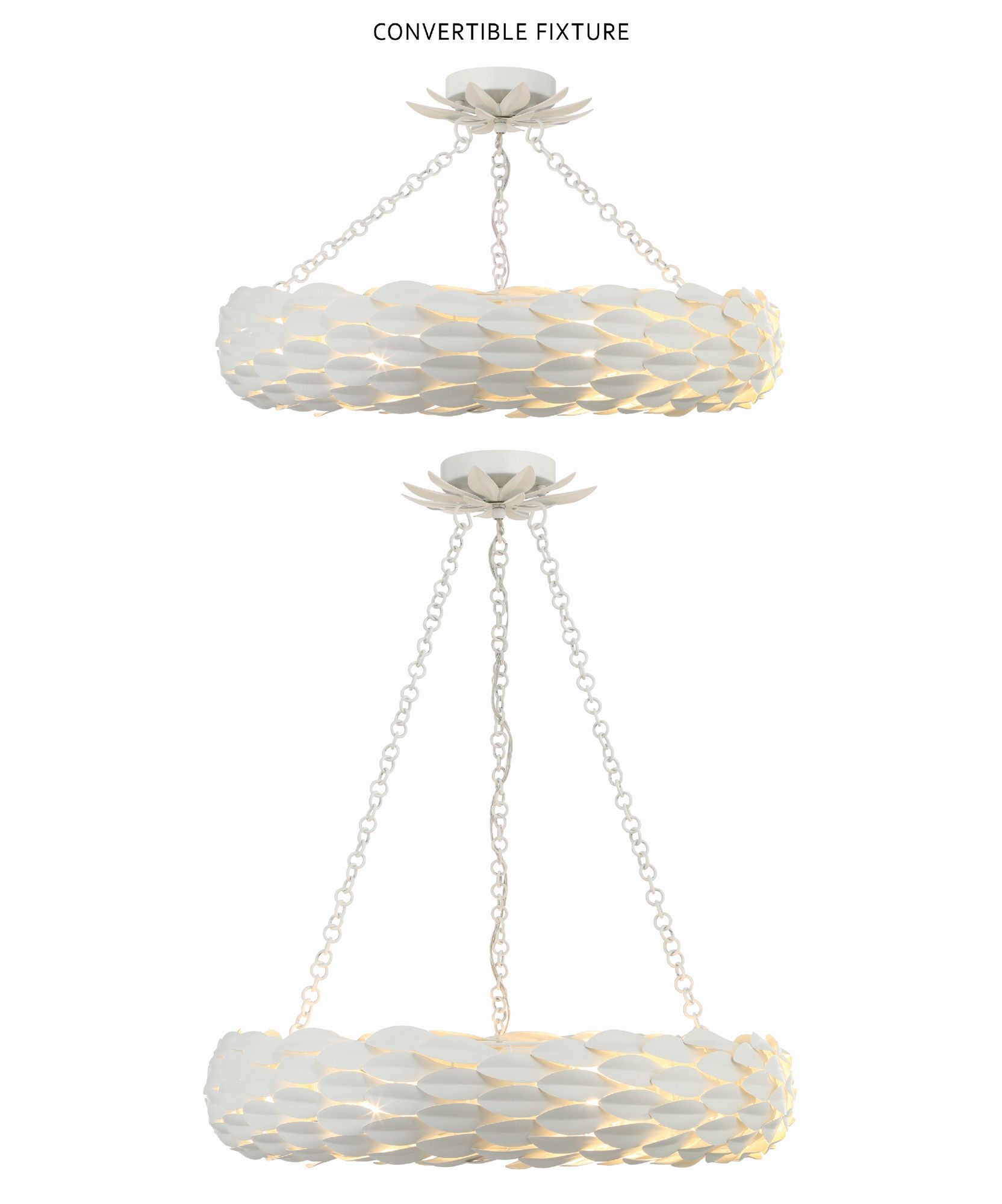 Image 6 Crystorama Broche 24'' Matte White Chandelier more views