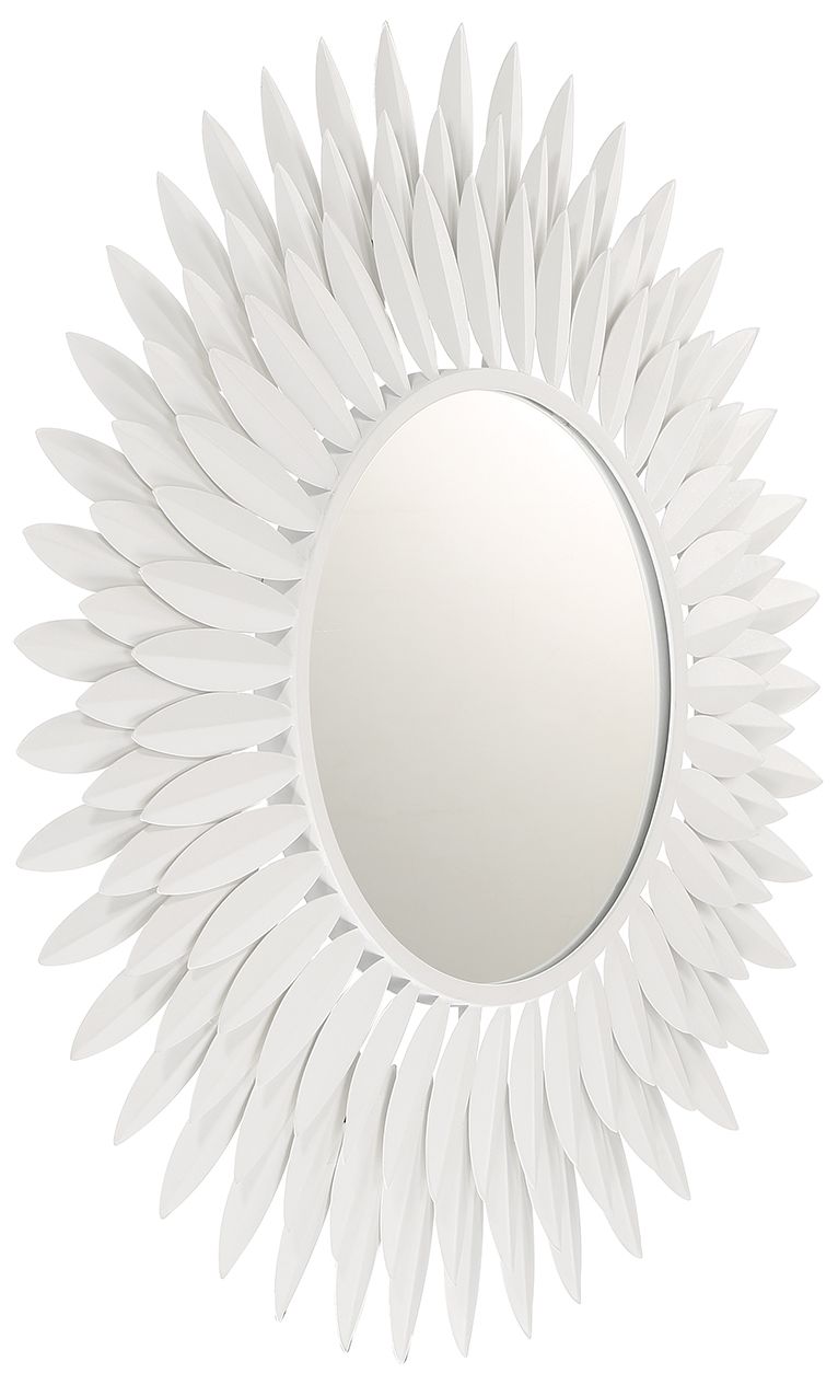Image 3 Crystorama Broche 24'' Matte White Mirror more views