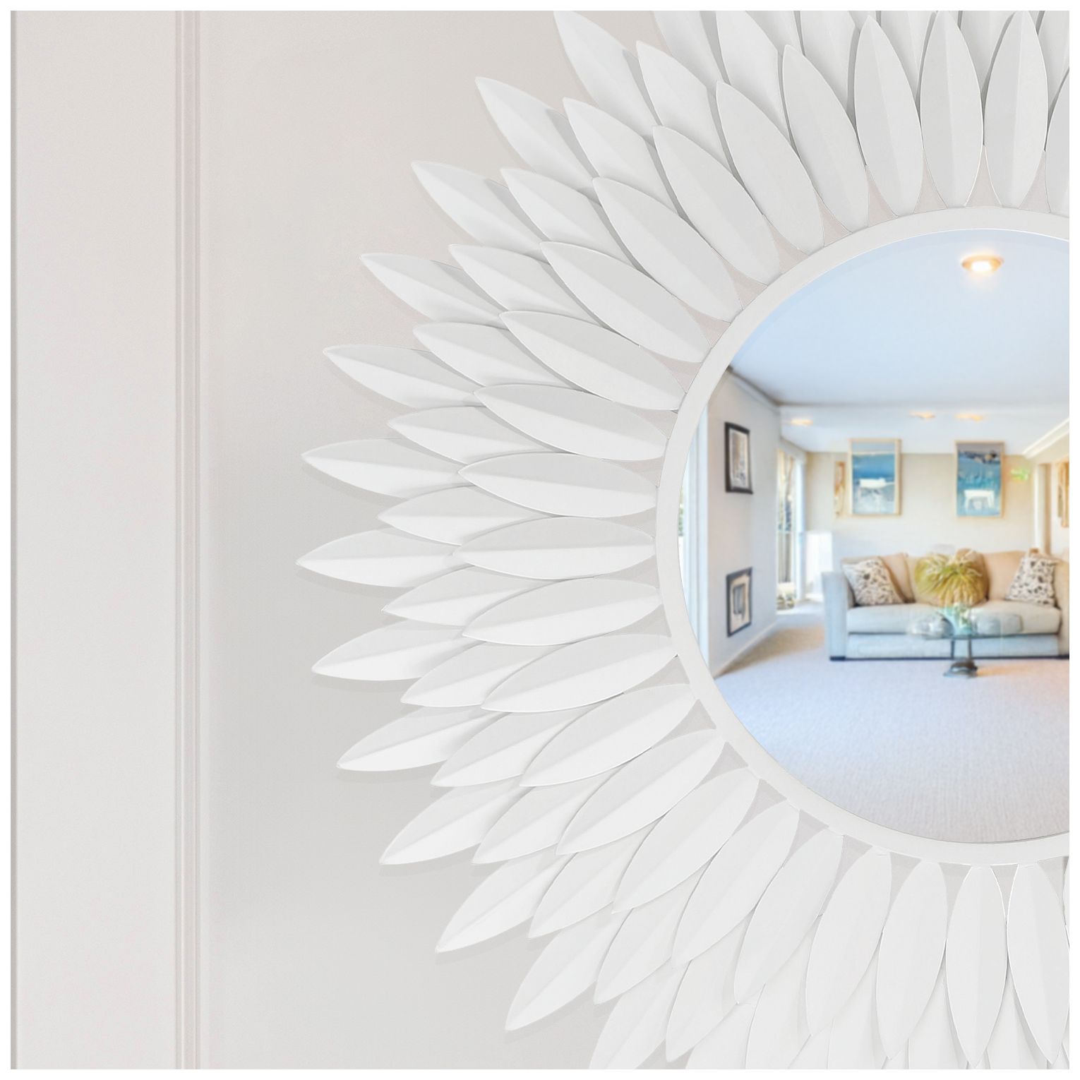 Image 6 Crystorama Broche 24'' Matte White Mirror more views