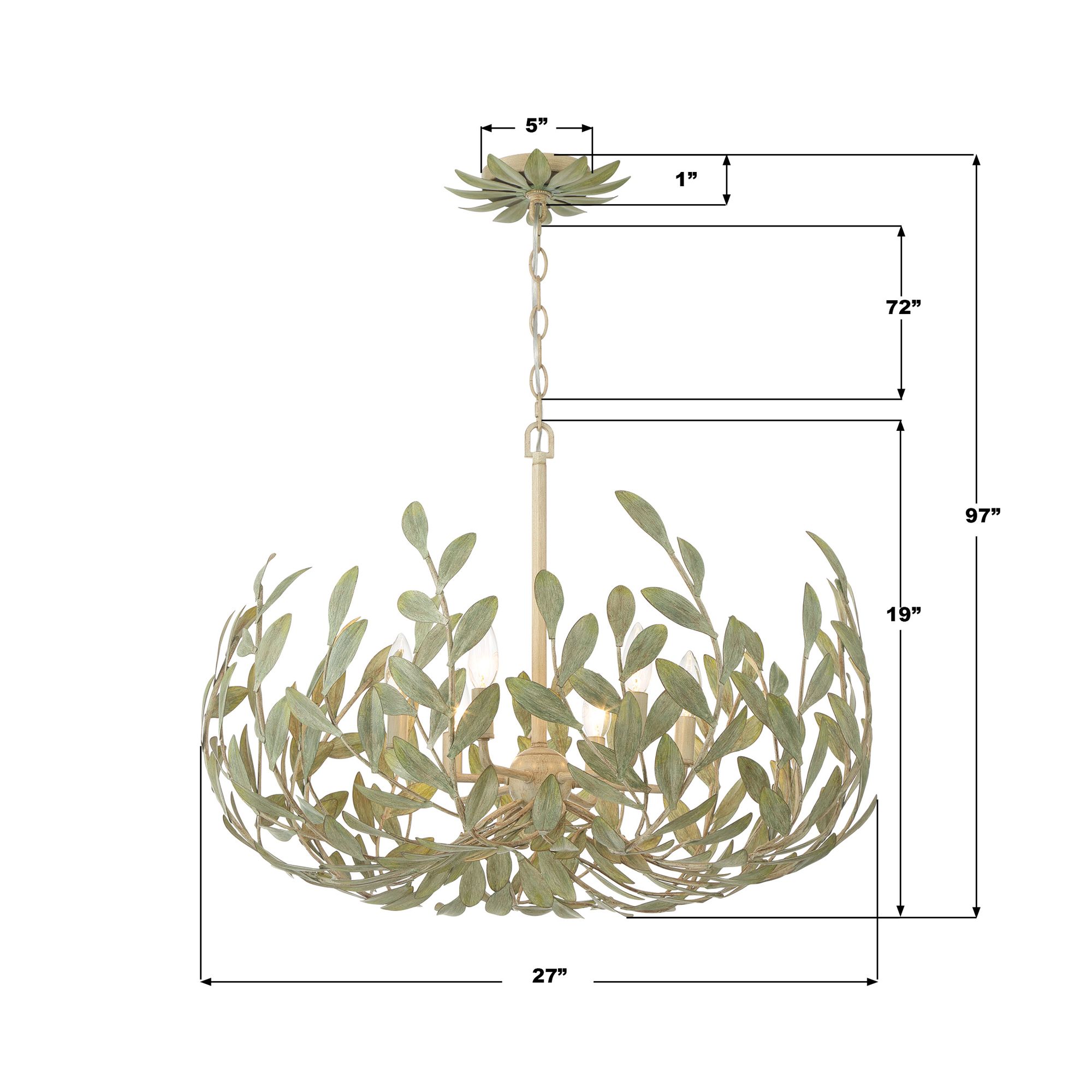 Image 7 Crystorama Broche 27'' Champagne Green Tea Chandelier more views