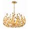 Crystorama Broche 27" Wide Antique Gold 6-Light Chandelier