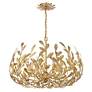 4_Crystorama Broche 27" Wide Antique Gold 6-Light Chandelier more views