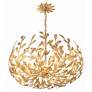 5_Crystorama Broche 27" Wide Antique Gold 6-Light Chandelier more views
