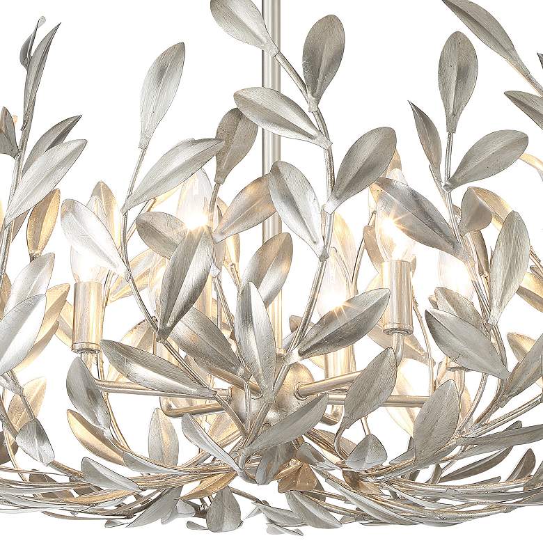 Image 6 Crystorama Broche 27" Wide Antique Silver 6-Light Chandelier more views