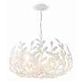 3_Crystorama Broche 27" Wide Matte White 6-Light Chandelier