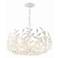 Crystorama Broche 27" Wide Matte White 6-Light Chandelier