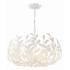 Crystorama Broche 27" Wide Matte White 6-Light Chandelier
