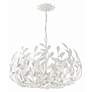 4_Crystorama Broche 27" Wide Matte White 6-Light Chandelier more views