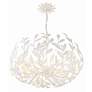 5_Crystorama Broche 27" Wide Matte White 6-Light Chandelier more views