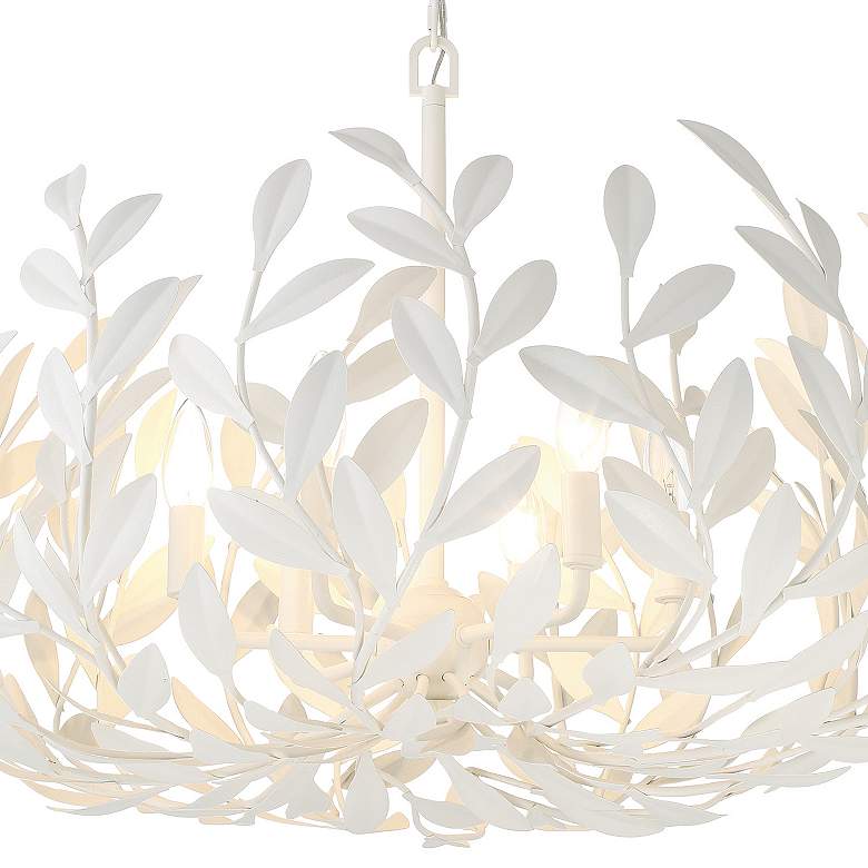 Image 6 Crystorama Broche 27" Wide Matte White 6-Light Chandelier more views