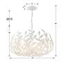 Crystorama Broche 27" Wide Matte White 6-Light Chandelier in scene