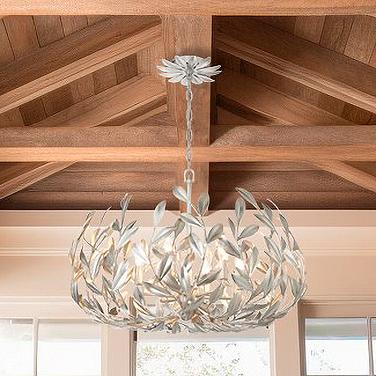 Crystorama Broche 27" Wide Antique Silver 6-Light Chandelier