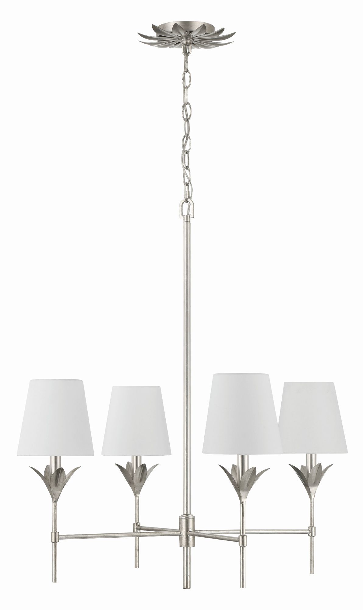 Image 2 Crystorama Broche 28'' Antique Silver Chandelier more views