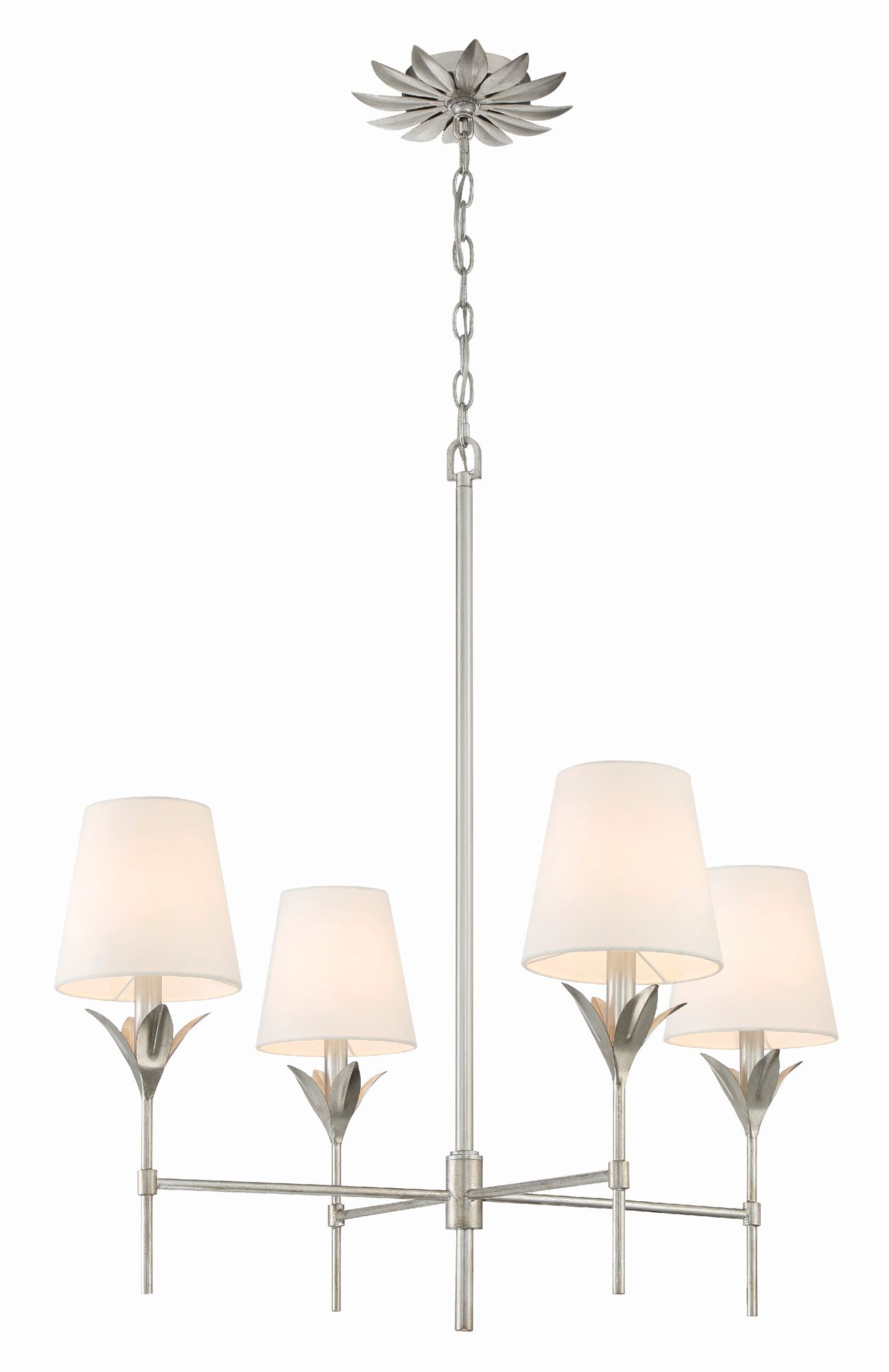 Image 3 Crystorama Broche 28'' Antique Silver Chandelier more views