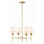 Thumbnail1 of Crystorama Broche 28" Wide Antique Gold 4-Light Chandelier