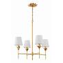Thumbnail4 of Crystorama Broche 28" Wide Antique Gold 4-Light Chandelier more views