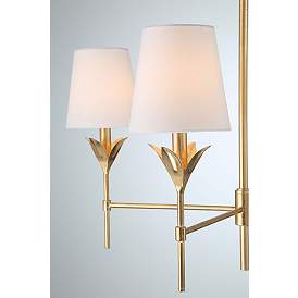 Image5 of Crystorama Broche 28" Wide Antique Gold 4-Light Chandelier more views