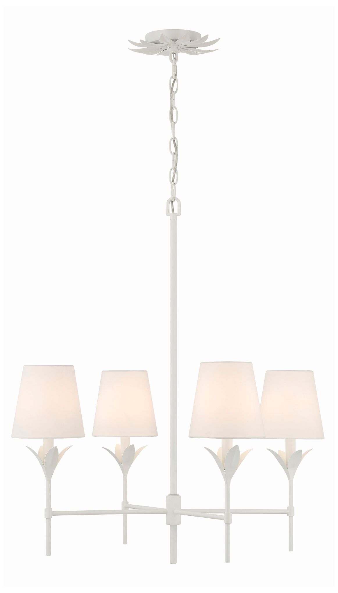 Image 2 Crystorama Broche 28'' Matte White Chandelier
