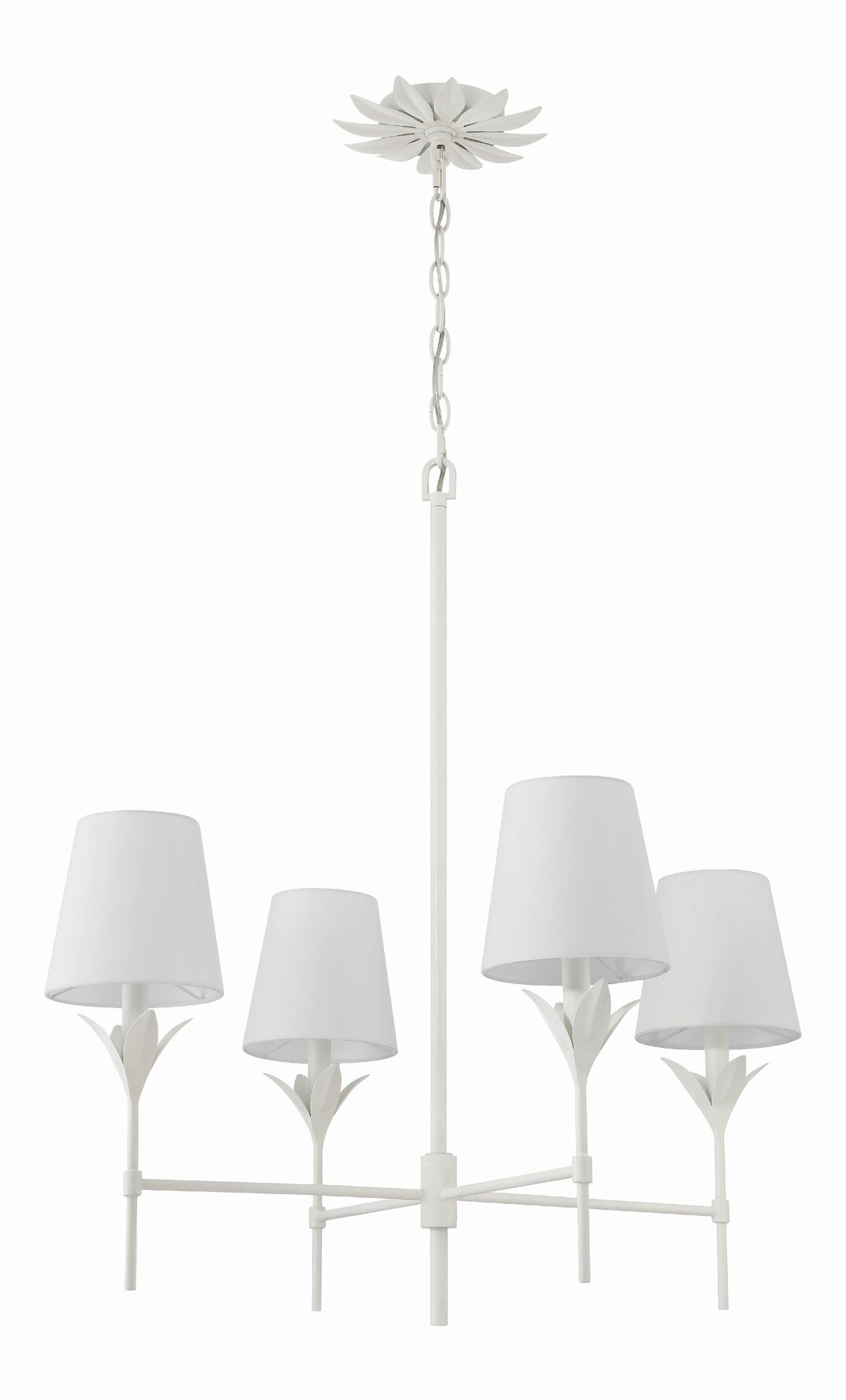 Image 5 Crystorama Broche 28'' Matte White Chandelier more views