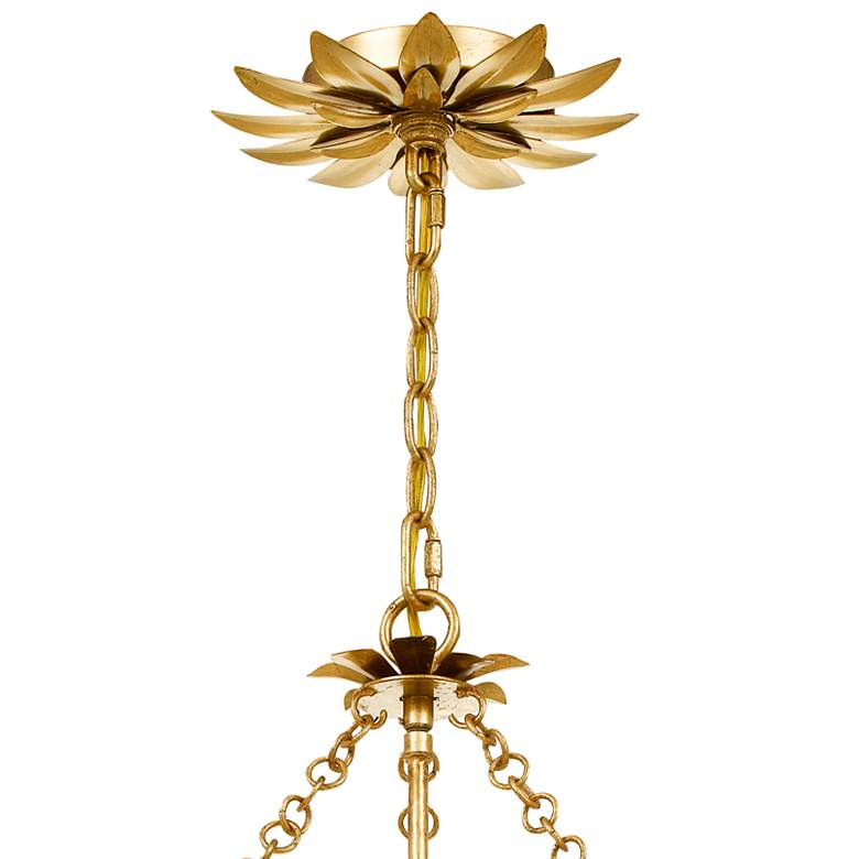 Image 5 Crystorama Broche 29" Wide Antique Gold Drum Chandelier more views