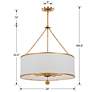 Crystorama Broche 29" Wide Antique Gold Drum Chandelier in scene