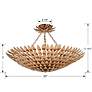 5_Crystorama Broche 30" Wide 8-Light Antique Gold Ceiling Mount more views