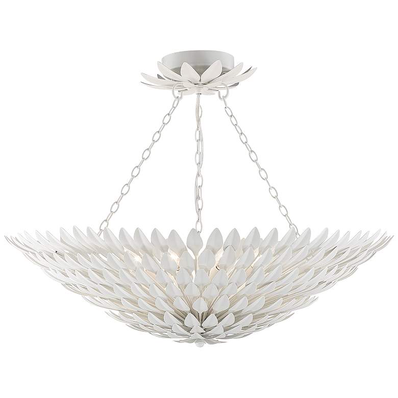 Image 2 Crystorama Broche 30 inch Wide Matte White Ceiling Light
