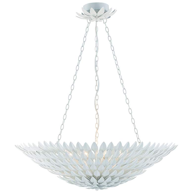 Image 2 Crystorama Broche 30" Wide Matte White Ceiling Light