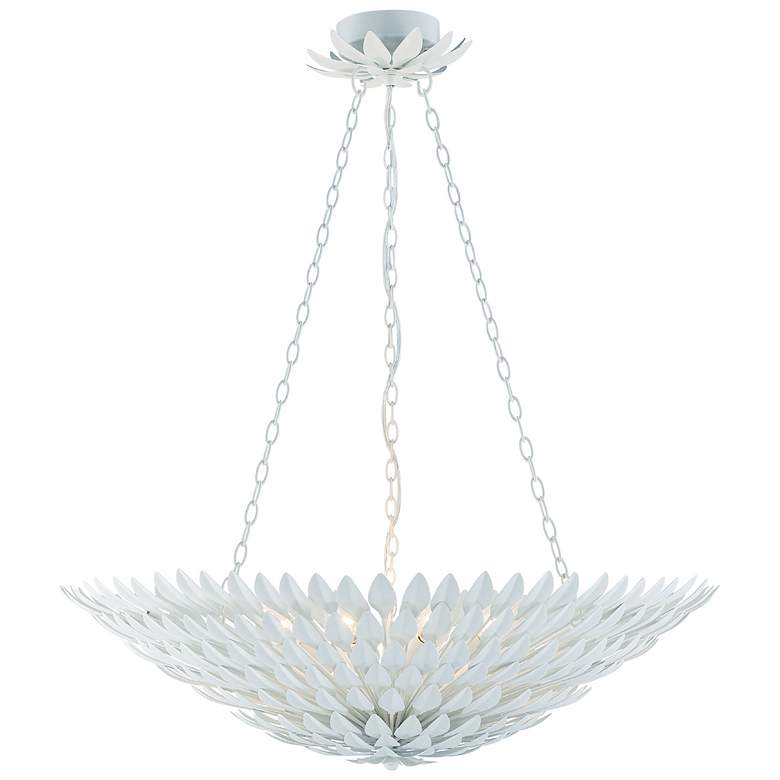 Image 2 Crystorama Broche 30 inch Wide Matte White Ceiling Light