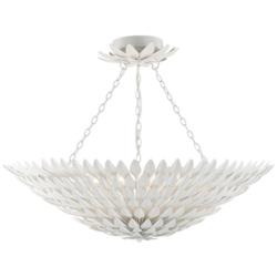 Crystorama Broche 30&quot; Wide Matte White Ceiling Light