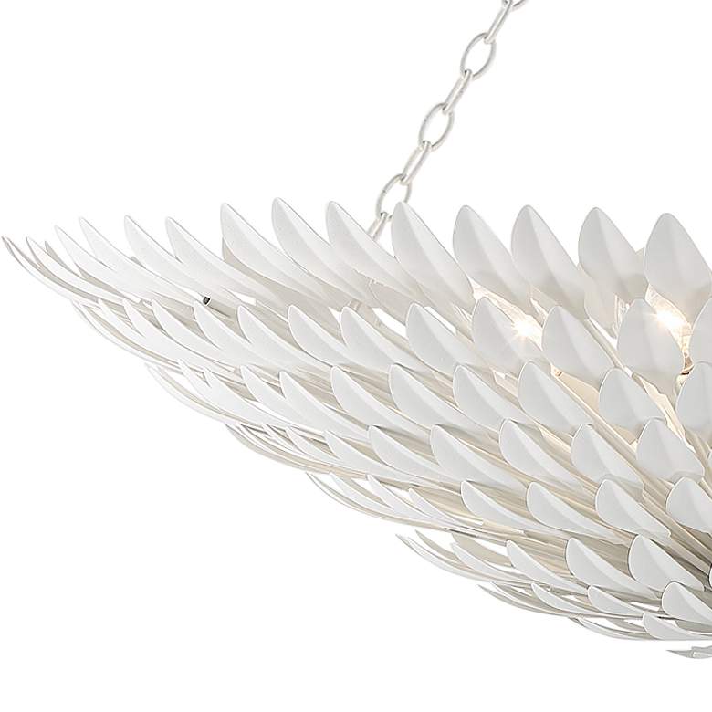 Image 3 Crystorama Broche 30" Wide Matte White Ceiling Light more views