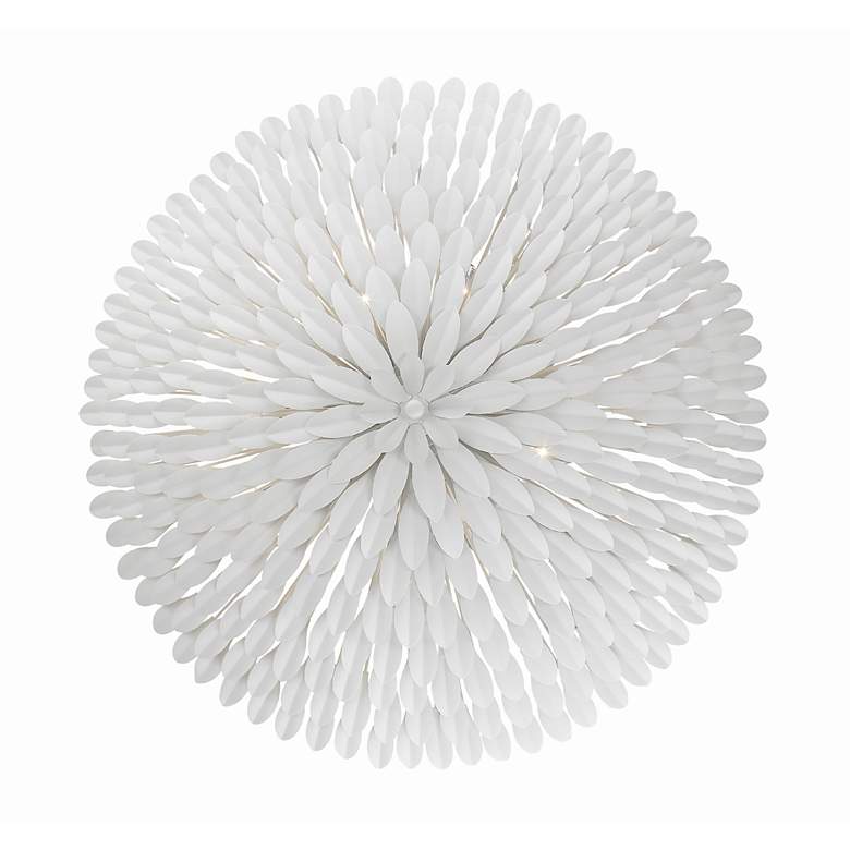 Image 3 Crystorama Broche 30" Wide Matte White Ceiling Light more views
