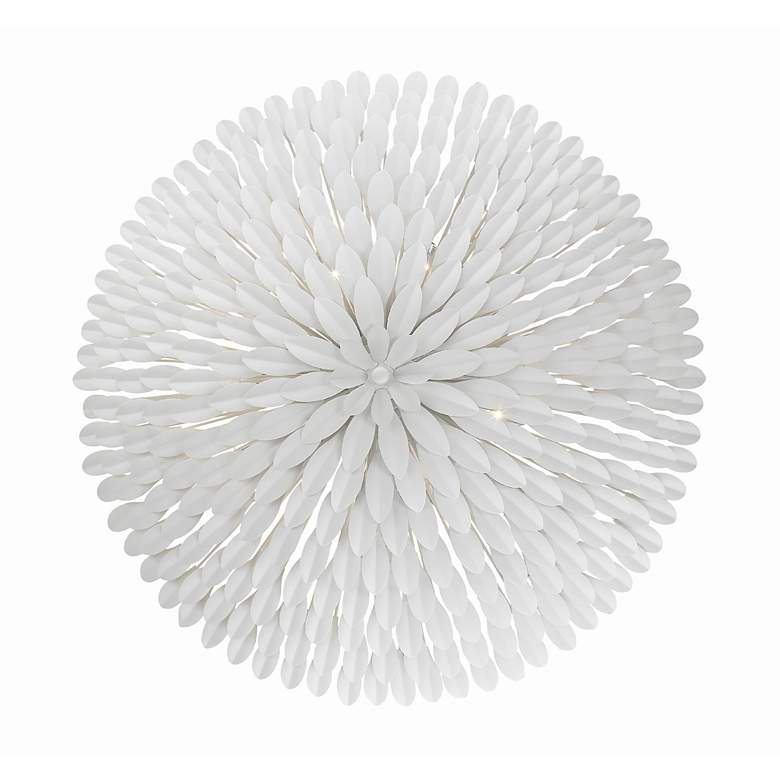 Image 3 Crystorama Broche 30 inch Wide Matte White Ceiling Light more views