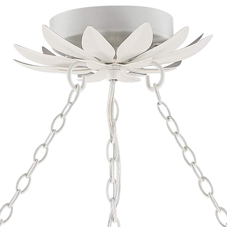 Image 4 Crystorama Broche 30" Wide Matte White Ceiling Light more views