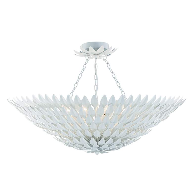 Image 4 Crystorama Broche 30 inch Wide Matte White Ceiling Light more views