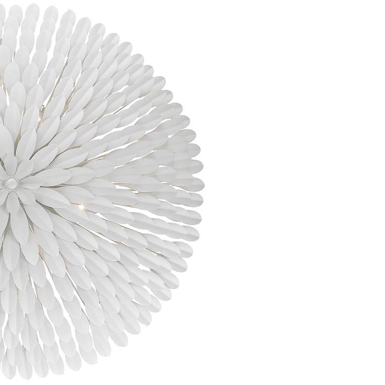 Image 5 Crystorama Broche 30" Wide Matte White Ceiling Light more views