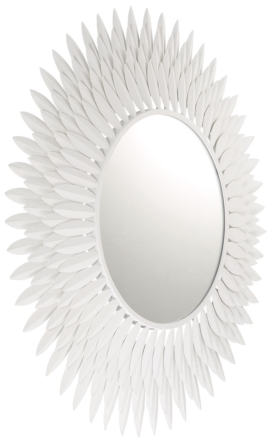 Image 3 Crystorama Broche 30'' Matte White Mirror more views