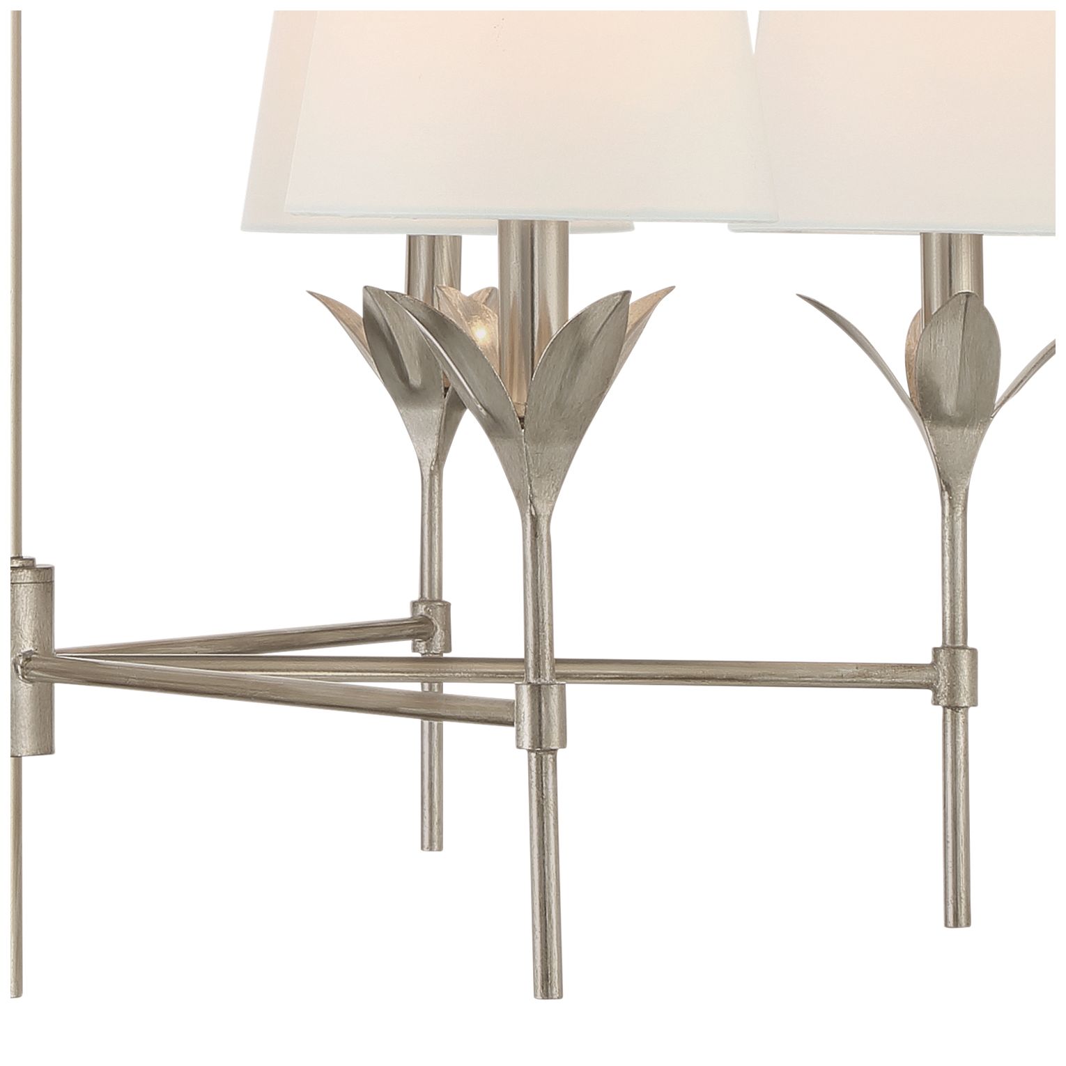 Image 5 Crystorama Broche 32" Wide Antique Silver 6-Light Chandelier more views