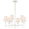 Crystorama Broche 32" Wide Matte White 6-Light Chandelier