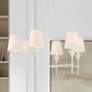 1_Crystorama Broche 32" Wide Matte White 6-Light Chandelier