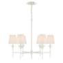 4_Crystorama Broche 32" Wide Matte White 6-Light Chandelier more views
