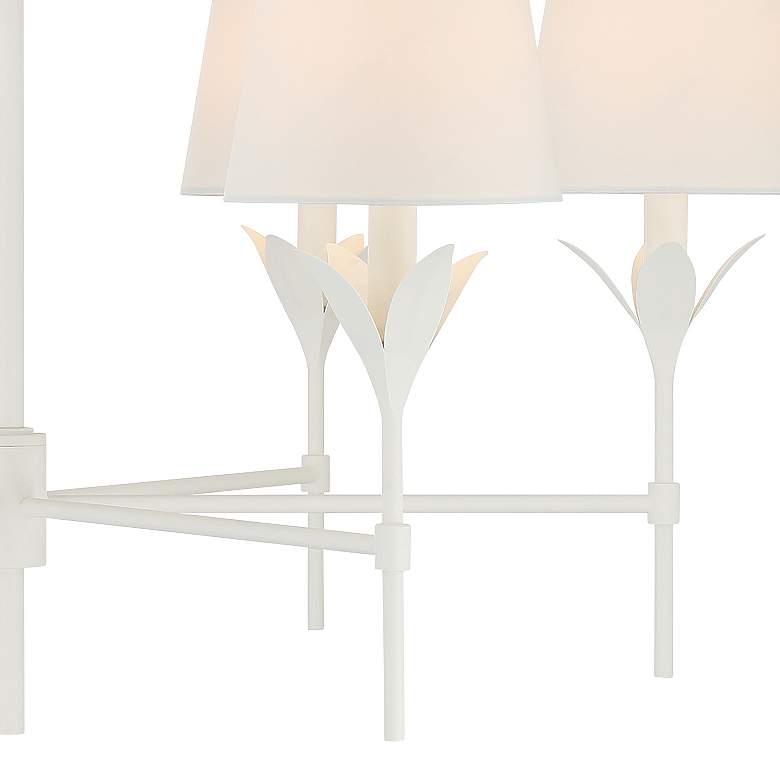 Image 6 Crystorama Broche 32" Wide Matte White 6-Light Chandelier more views