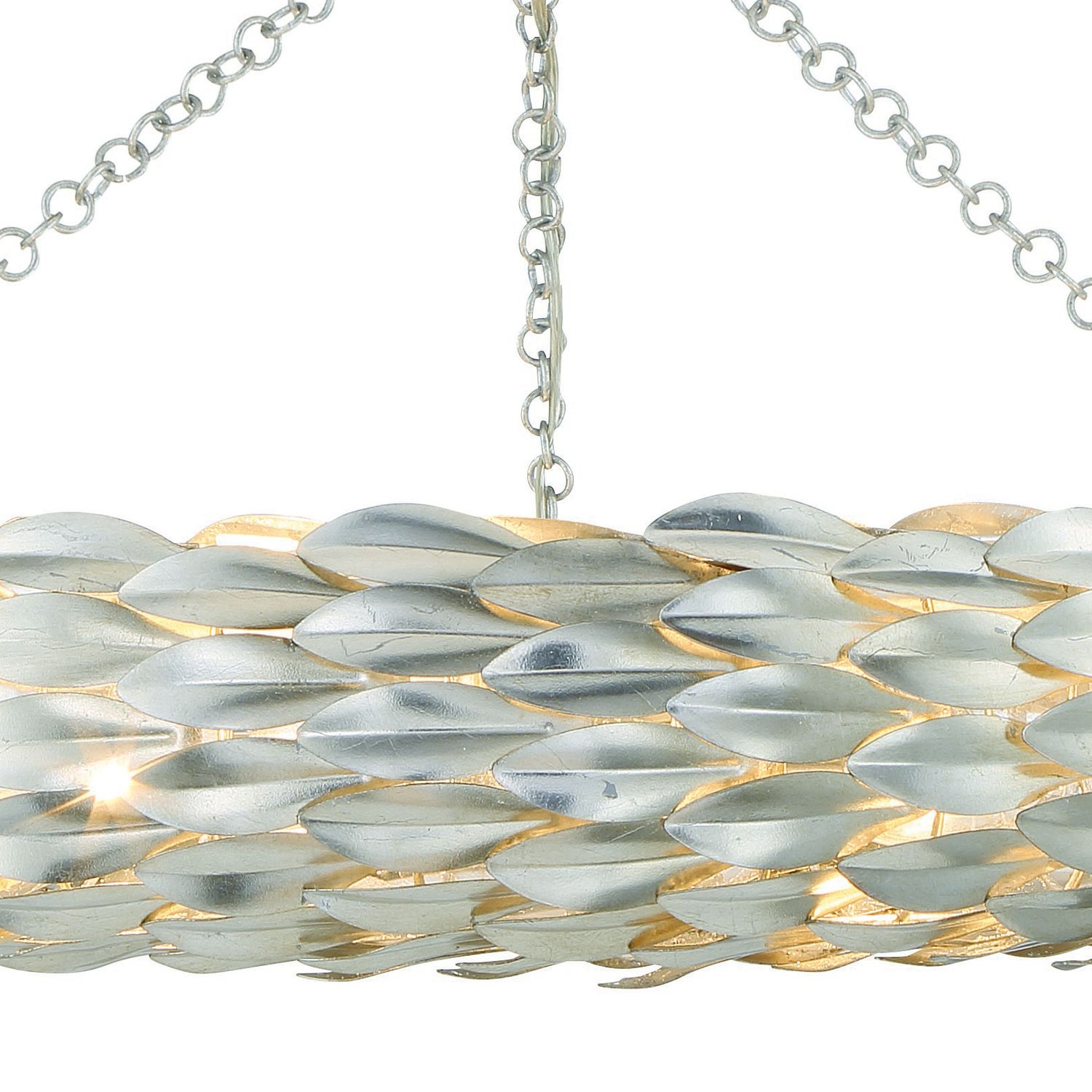 Image 4 Crystorama Broche 33.5'' Antique Silver Semi Flush Mount more views