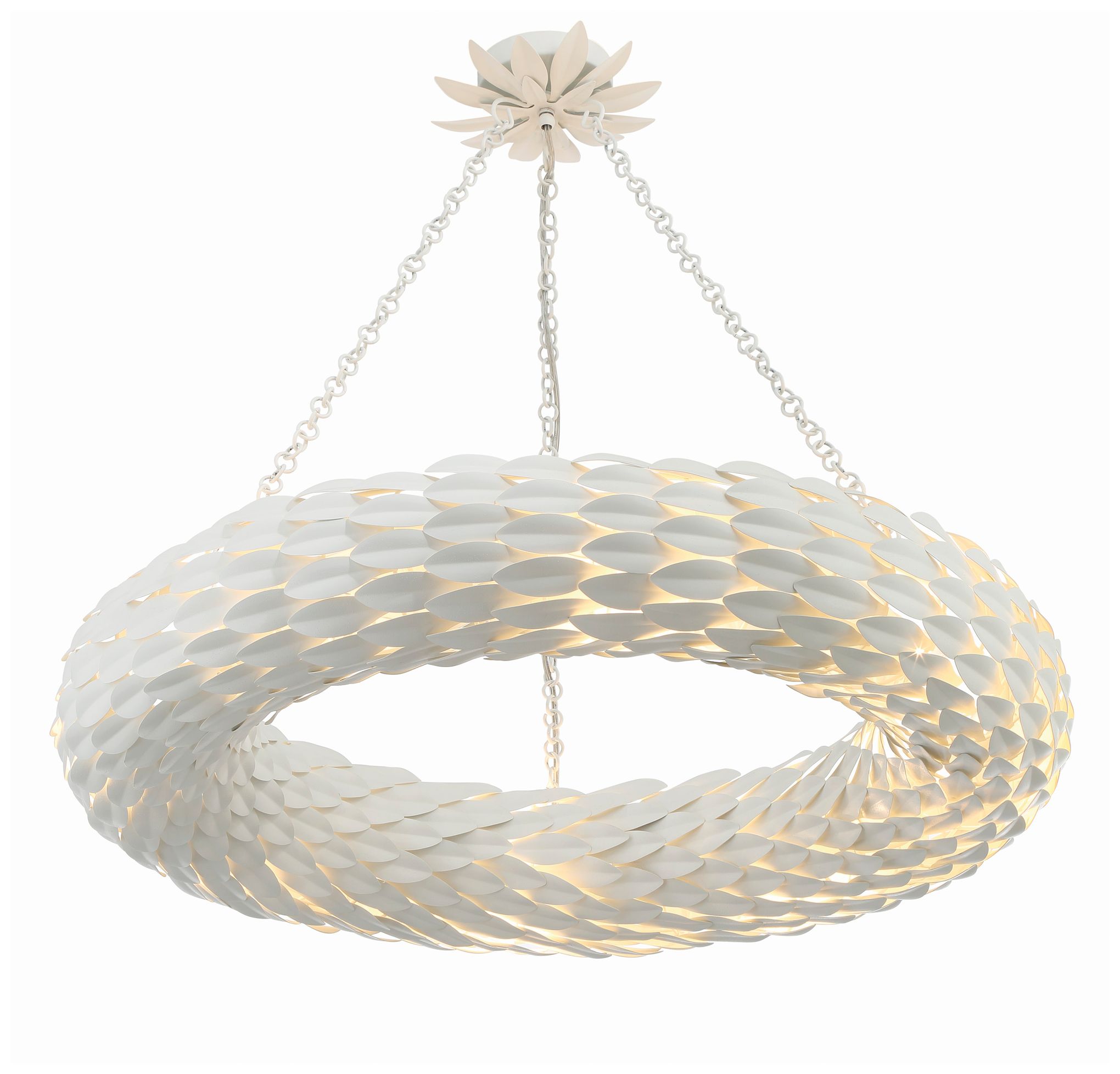 Image 2 Crystorama Broche 33.5'' Matte White Chandelier