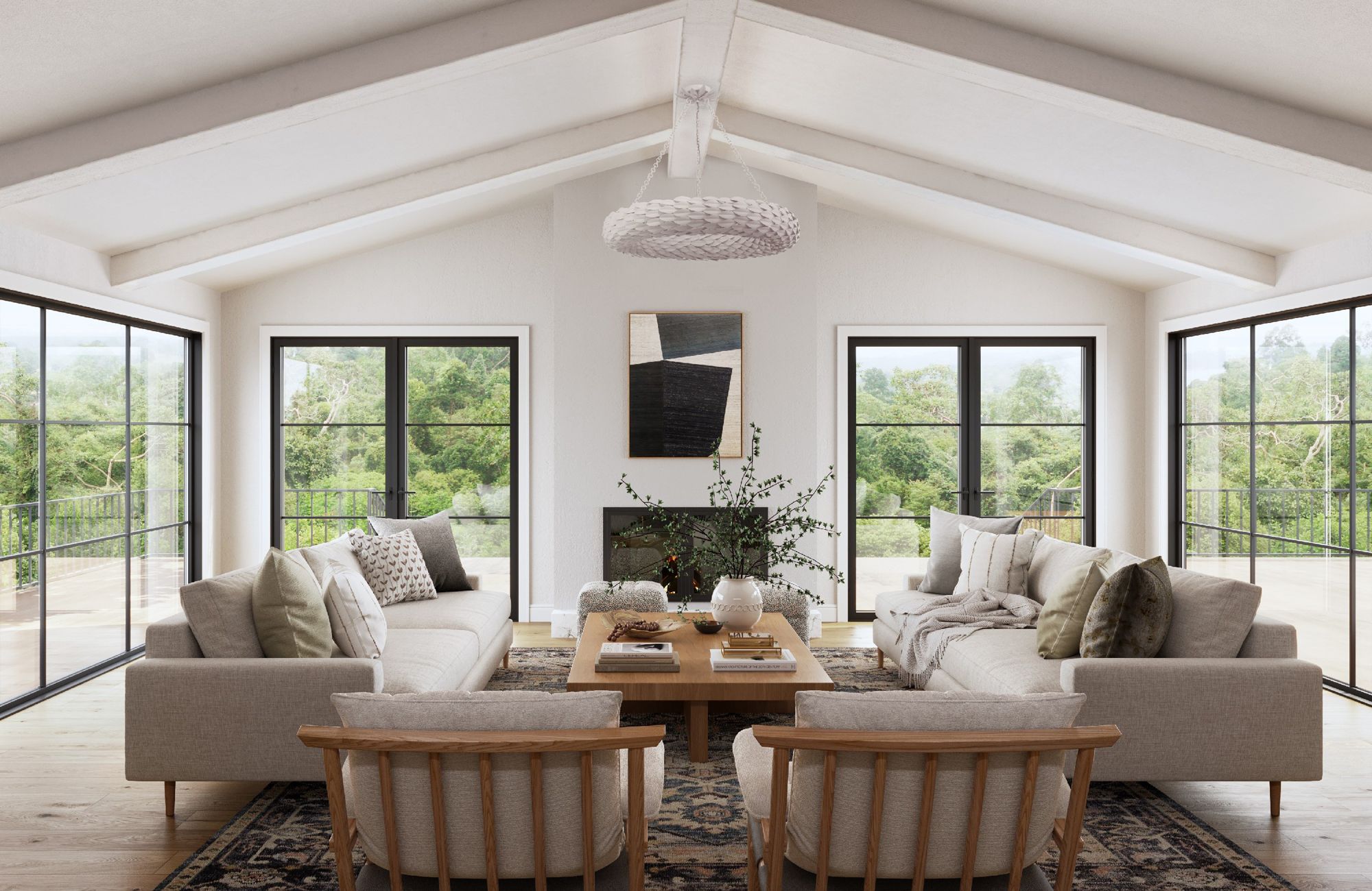 Image 7 Crystorama Broche 33.5'' Matte White Chandelier more views