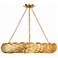 Crystorama Broche 33 1/2" Antique Gold Feather 8-Light Ring Chandelier