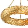 6_Crystorama Broche 33 1/2" Antique Gold Feather 8-Light Ring Chandelier more views